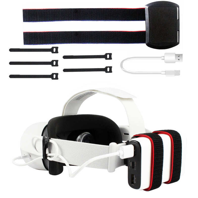 Meta quest3/quest2VR อุปกรณ์ Power Bank Battery Strap Clip ใช้สายอายุการใช้งานแบตเตอรี่