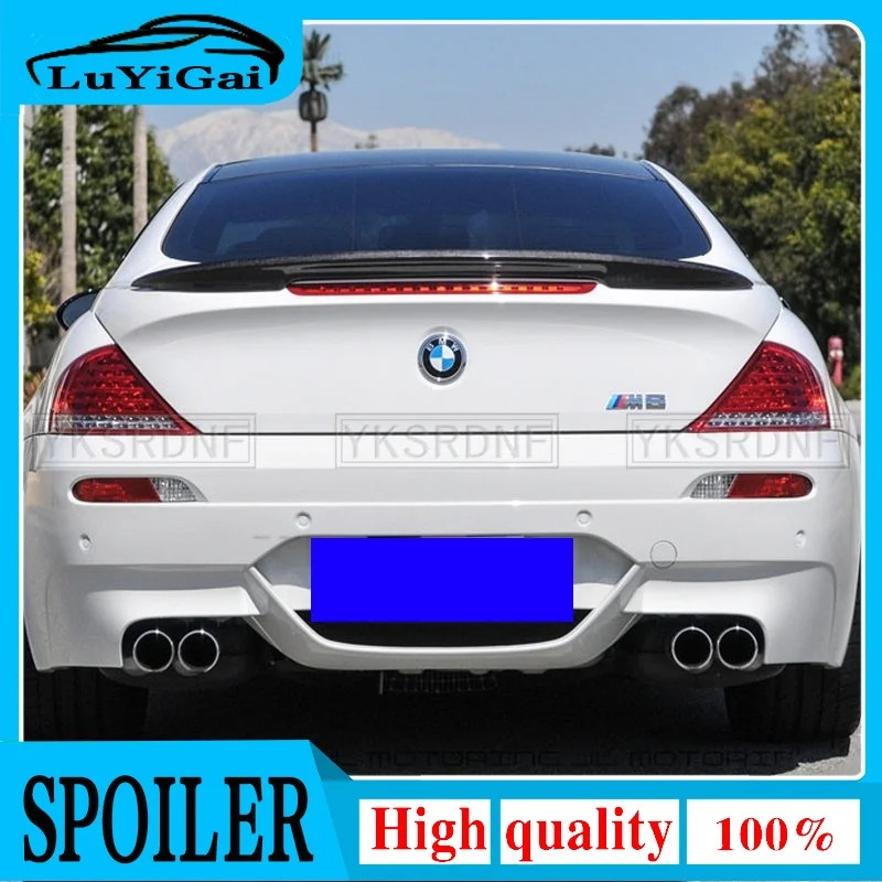 For BMW 6 Series E63 And E64 Convertible Not For E64 Carbon Fiber Rear Trunk Spoiler Tail Wing 04-0