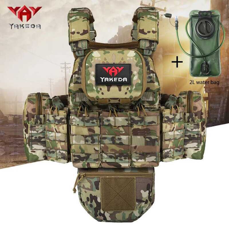C YAKEDA Multifunctional Adventure Vest With Tear Ance And Wear Ance, Equipped With 2L Grade Water