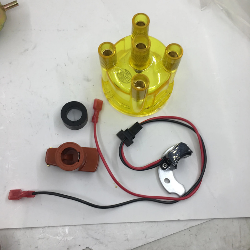 SherryBerg electrical Electronic Ignition kit JFU4  with Distributor yellow Cap & Rotor for Ford Pi