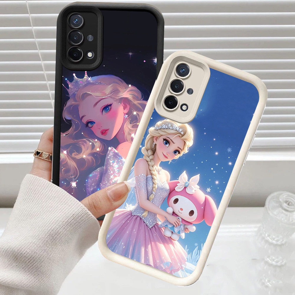 CH53 Elsa และ Anna Soft Casing สําหรับ OPPO F17 A16E Reno 4F A93 4 A16K Pro Lite เคสป้องกัน
