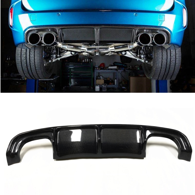Carbon Fiber Rear Bumper Diffuser Lip Canard Boot Spoiler Splitter For BMW F85 X5 M X5M F86 X6 M X6