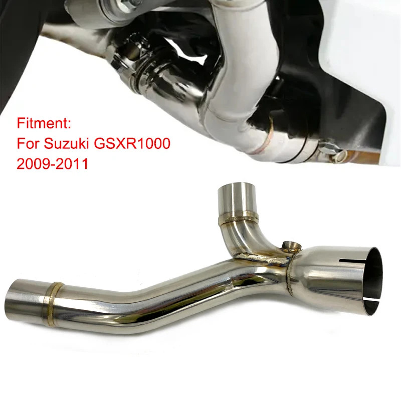 Motorcycle Exhaust Catalytic Converter Cat Eliminator Mid Decat Y-Pipe For Suzuki GSXR1000 K9 2009