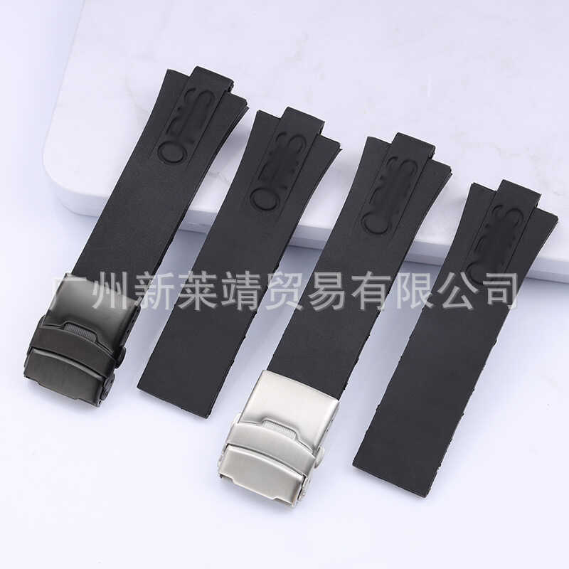 สายนาฬิกาซิลิโคนกันน้ํา ปรับให้เข้ากับ ORIS ORIS ดําน้ํา Series 733 สร้อยข้อมือยางชายนูนปาก 24 * 11 