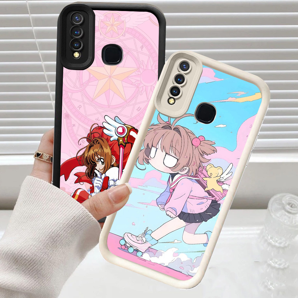 CH42 อะนิเมะซากุระปลอกอ่อนสําหรับVIVO Y15 Z1 Y12 Y30 Y30i Y19 V9 Y50 Y17 Proป้องกันกรณี