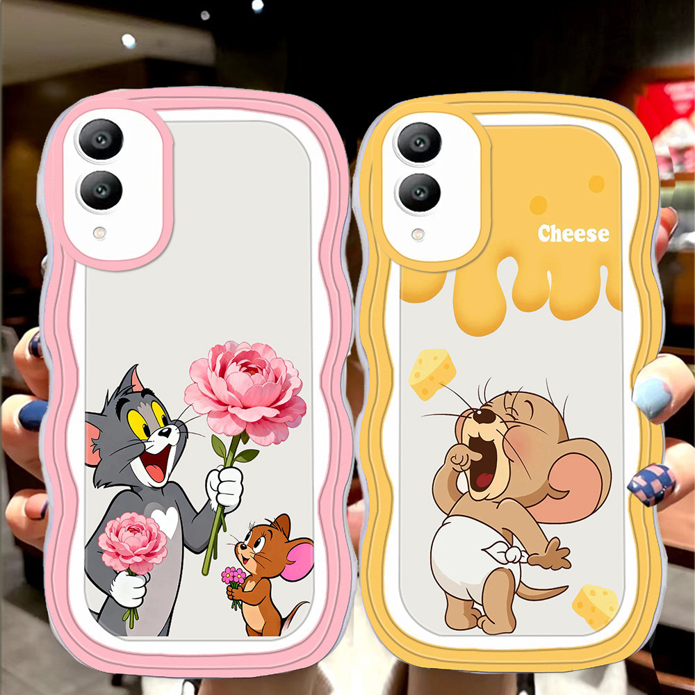 S-37 แมวเมาส์คู่ปลอกสําหรับ VIVO V19 V17 Pro Y17S TPU โปร่งใส