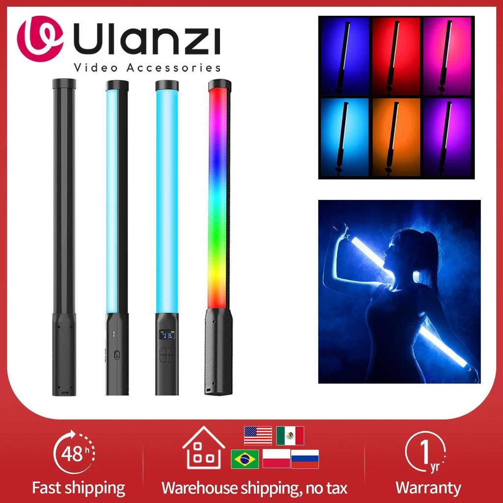 VL119 สีสัน Led Stick โคมไฟมือถือ RGB หลอด Light Wand สําหรับสตูดิโอเกมห้องวิดีโอภาพยนตร์ Vlog Tikto
