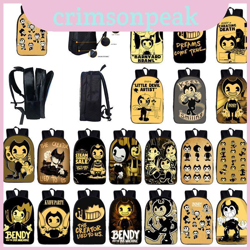 Bendy Game Cartoon And The Ink Machine Backpack นักเล่นเกมหนุ่มที่ต้องมี! สําหรับ สําหรับ สําหรับ สํ