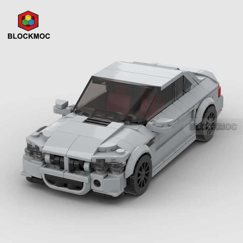 M MOC Racing Sports Car M3 CSL รุ่นใช้งานร่วมกับ Lego อนุภาคขนาดเล็กการศึกษาประกอบอาคารบล็อกของเล่น
