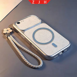 เหมาะสําหรับเคสโทรศัพท์ iPhone 16E ดีไซน์ใหม่ตะแกรงตาข่ายแหวนดูดแม่เหล็กกันกระแทกเคส TPDSC18