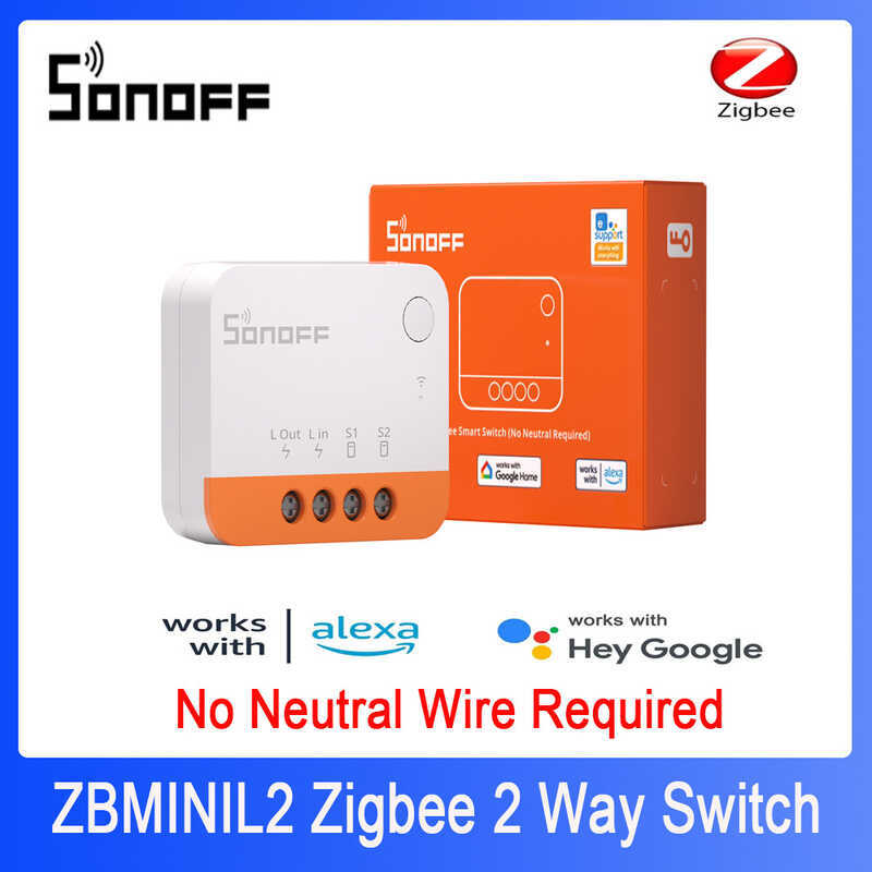 SONOFF ZBMINI L2 Zigbee สายไฟเดี่ยวสมาร์ทโมดูลสวิทช์โทรศัพท์มือถือระยะไกล Alexa Mini รุ่น