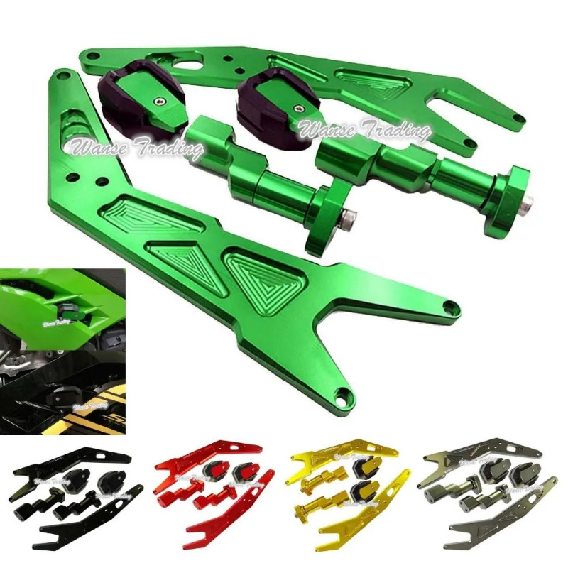 waase Frame Slider Protector Crash Guard Pads For Kawasaki Ninja 250 300 ZX250R ZX300R EX250 EX300