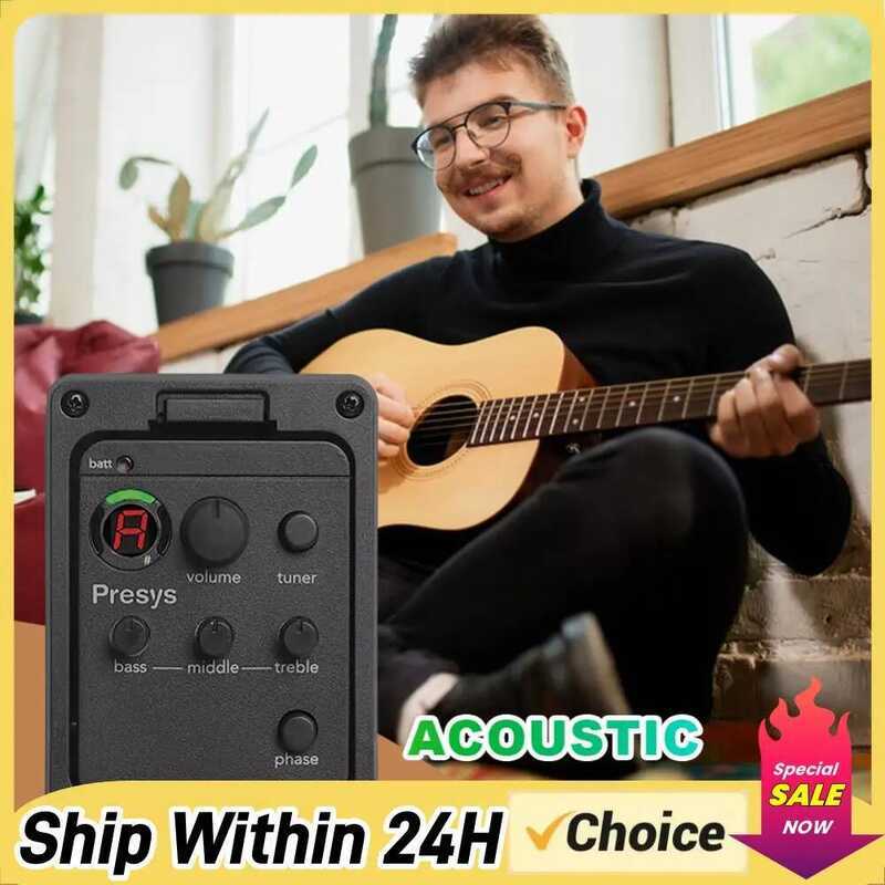 C C Acoustic Guitar Pickup Acoustic Guitar Equalizer Battery Powered Pickup Tuner Portable Digital