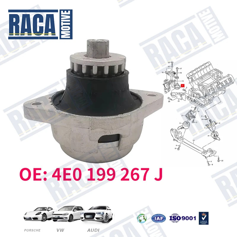 For Audi A8 S8 D3 4E2 4E8 3.7,4.0,4.2,6.0 2002-2010 Engine Mounts Motor 4E0199267S 4E0199267J 4E019