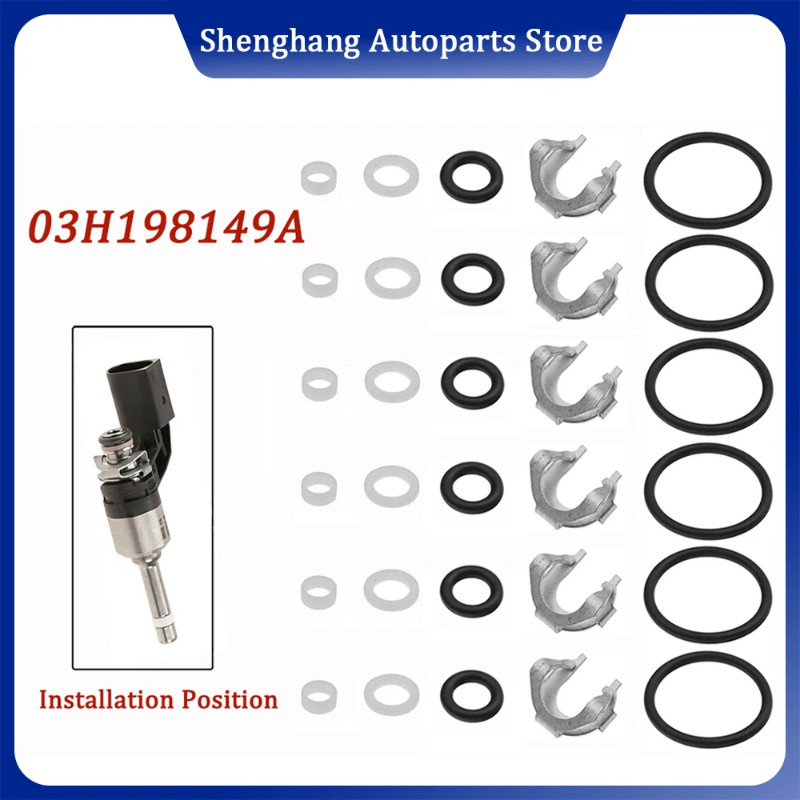 Fuel Injector Repair Seal Kit For VW Touareg Passat Eos CC Audi Q7 3.6L 06-16 95511091100 03H198149