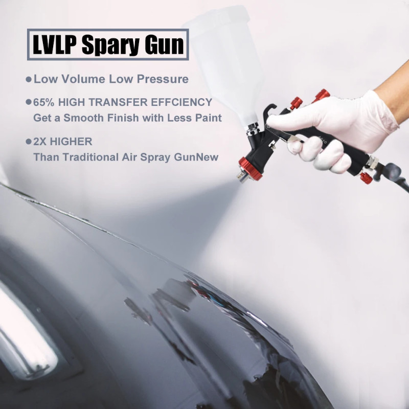 AEROPRO R500 Spray Gun A610 1.3mm Nozzle 600CC LVLP Gravity For Painting Car Gun Paint Spray Gun Ho