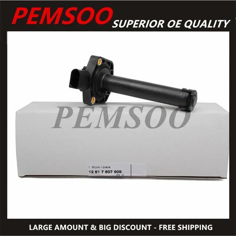 1PCS 12617607909 Oil Level Sensor for BMW E60 E61 E70 X5 E71 X6 E83 X3 W/ O-Ring 12617543091 126175