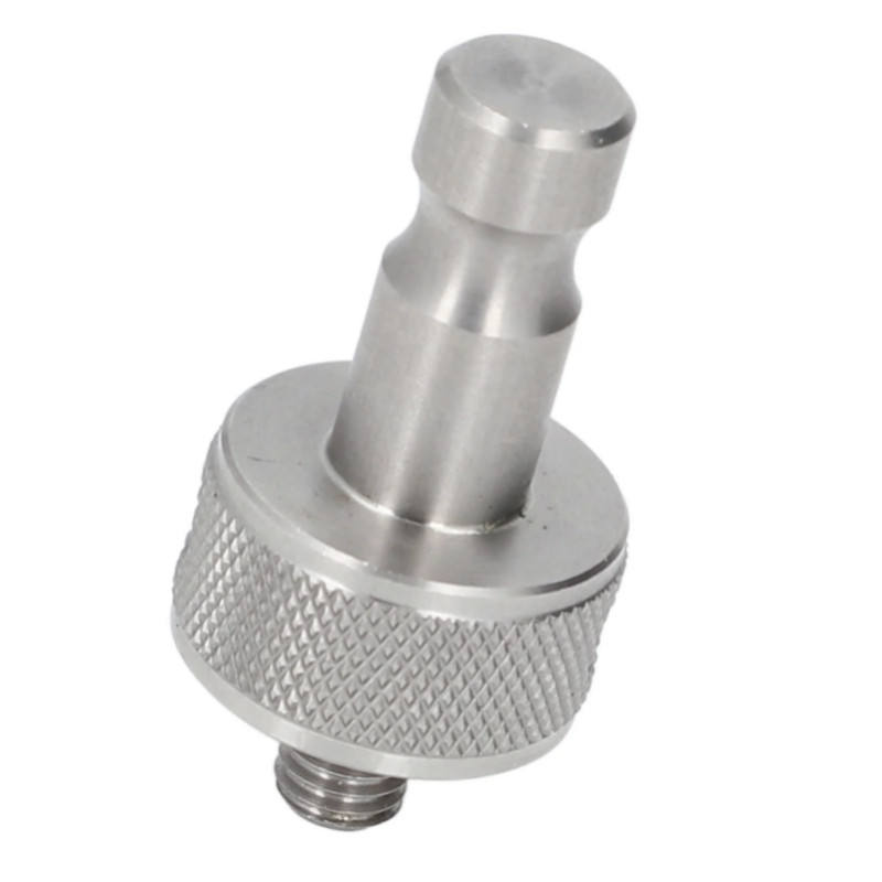 Prism Adapter Knurling Stainless Steel M8 Thread Survey Pole Adapter for RTK GPS Total Station Base
