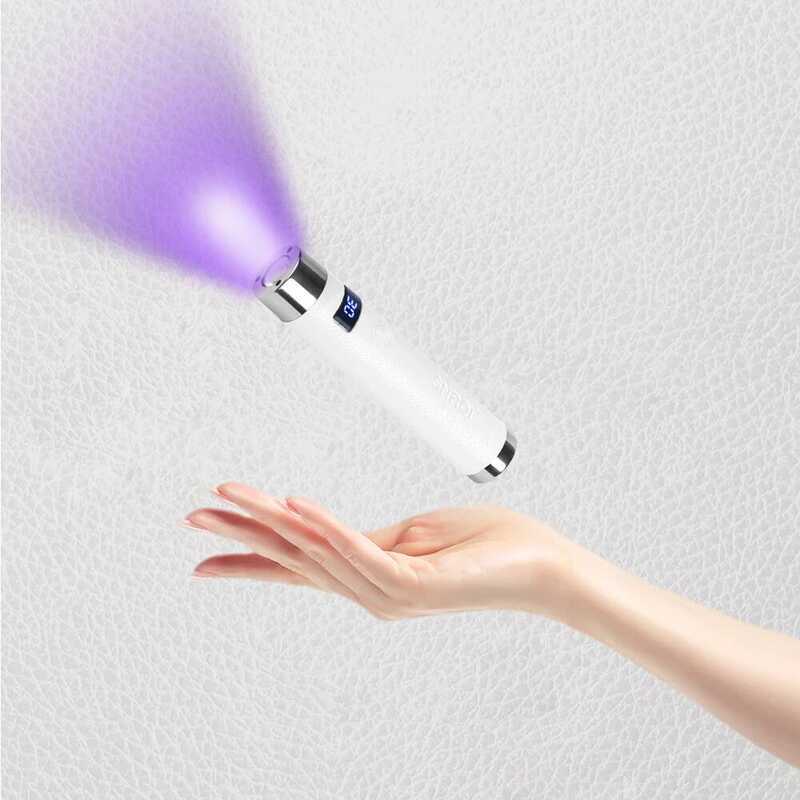 C LED Nail Lamp With Smart AI Sensor,Rechargeable Portable One-Character Light,Effect Professional