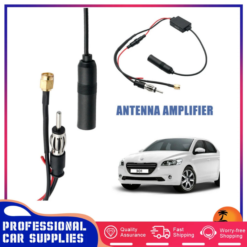 Car Antenna Cable Auto FM Radio Amplifier 12V Car Antenna Aerials 88-108MHZ AM DAB Antenna Splitter