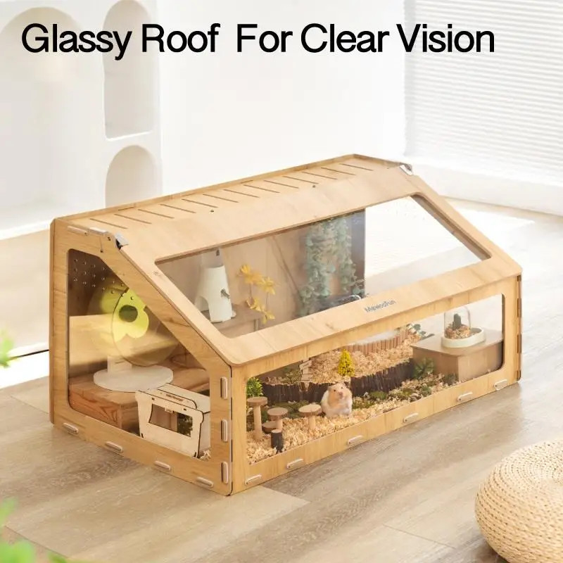 Hamster Cage Transparent Acrylic Cage Nest Golden Bear Small Cage Hamster House Feeding Supplies