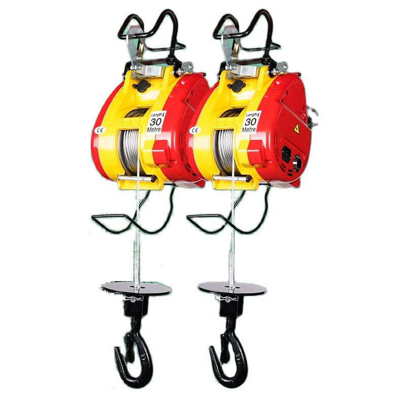 220V Electric Hoist Household Small Crane Portable Suspension Hoist Line Control Lifting Crane Lift