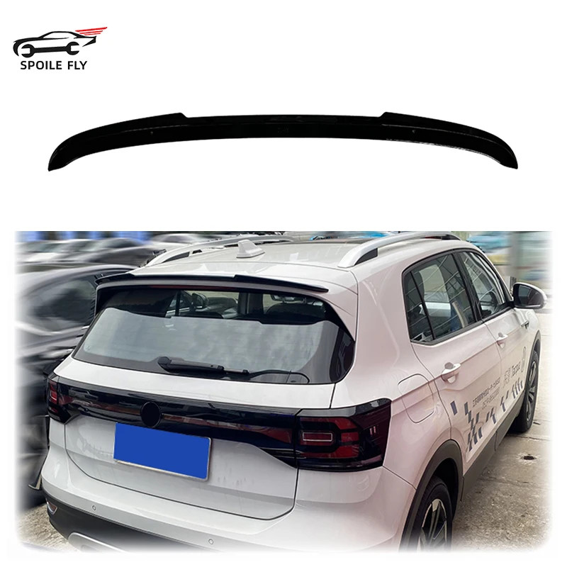 Glossy Black Car Rear Roof Wing Spoiler Body Kit Car Accessories For Volkswagen VW T-Cross 2018 201