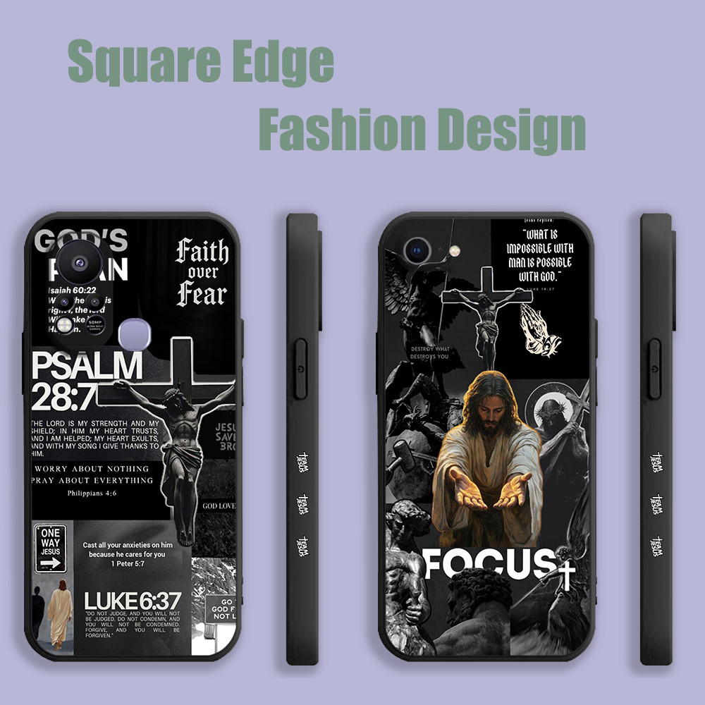 SAMSUNG สําหรับSamsung A13 Lie A01 A3 M01 A73 A03 A03s A7 S21 S21 Ultra Bible Verse JESUSพระเจ้าความ