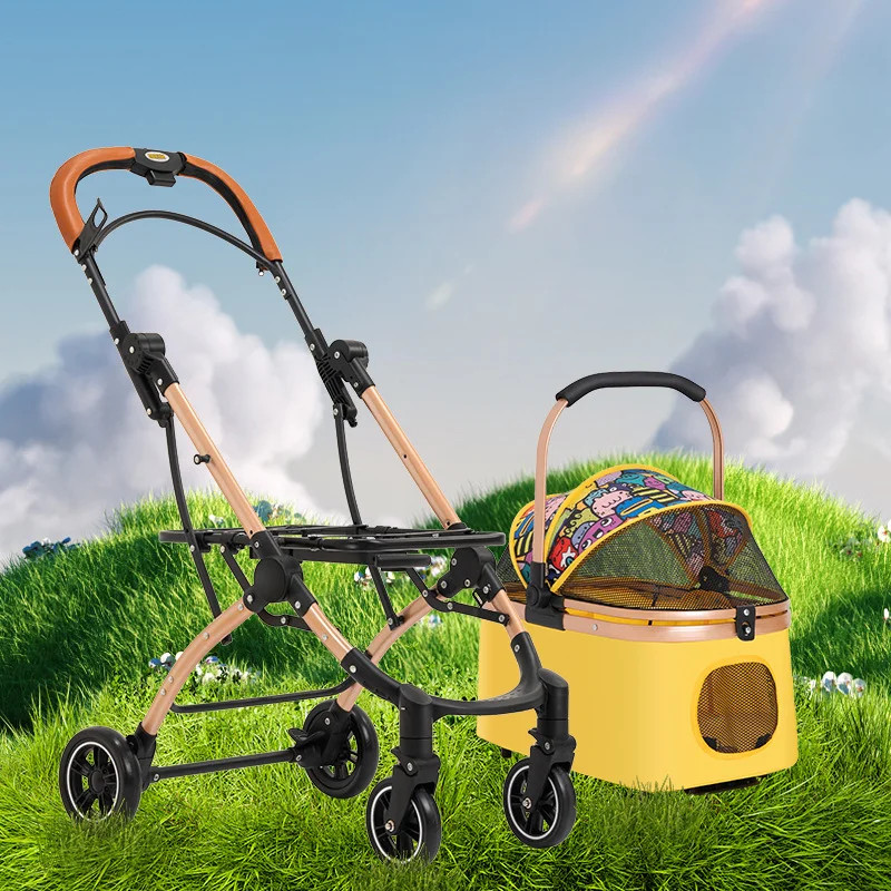 Medium To Large Pet Strollers Small Pet Strollers for Going Out Lightweight and Foldable Detachable