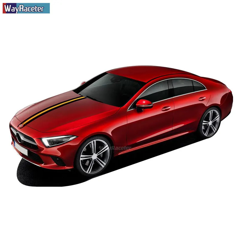 Car Hood Sticker Bonnet Stripes Decal For Mercedes Benz W204 W205 W176 W177 A45 CLA250 W213 W211 C6
