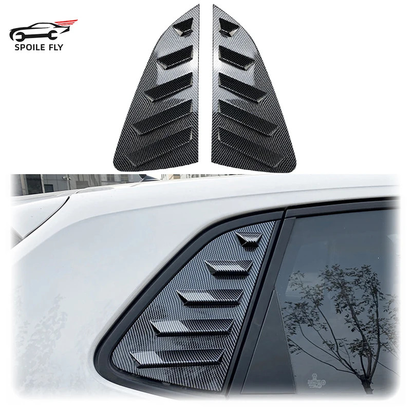 Rear Side Windshield Louvers Spoiler Car Stickers For Volkswagen VW Polo MK6 2019 + Hihg Quality Bl