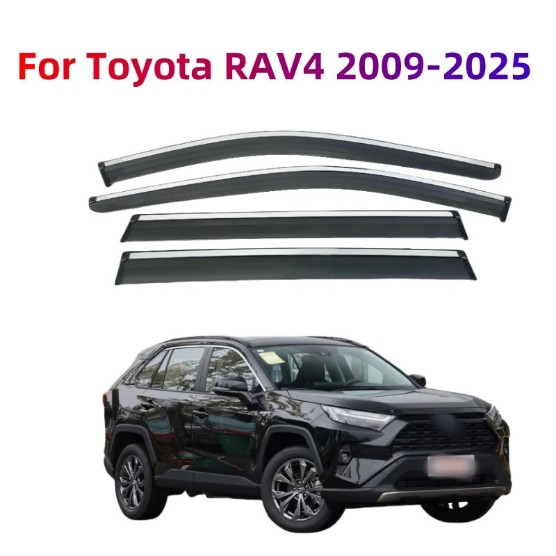 For Toyota RAV4 RAV 4 2009-2025 Window Visors Rain Guard Side Vent Deflector Weathershield Moulding