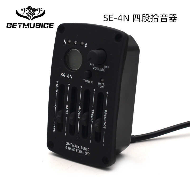 SE-4N Four-Stage Guitar Pickup Acoustic Acoustic Guitar EQ Balancer Pressure Electric Pickup Rubber 