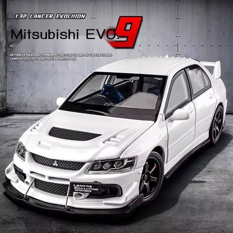 [VIP] โมเดลโลหะผสม Mitsubishi EVO จําลอง JDM Wing God ตกแต่งโมเดลกีฬา ของเล่นรถแข่งสําหรับ