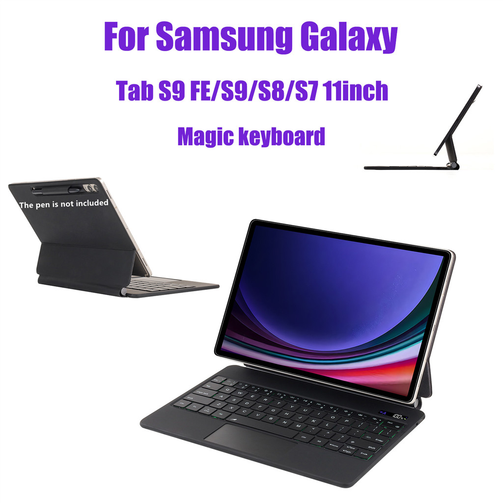 กรณีสําหรับแท็บเล็ต Galaxy Tab S11 S10FE S10lite S9FE S9 S8 S7 S6lite แม่เหล็กบลูทูธคีย์บอร์ด Backli