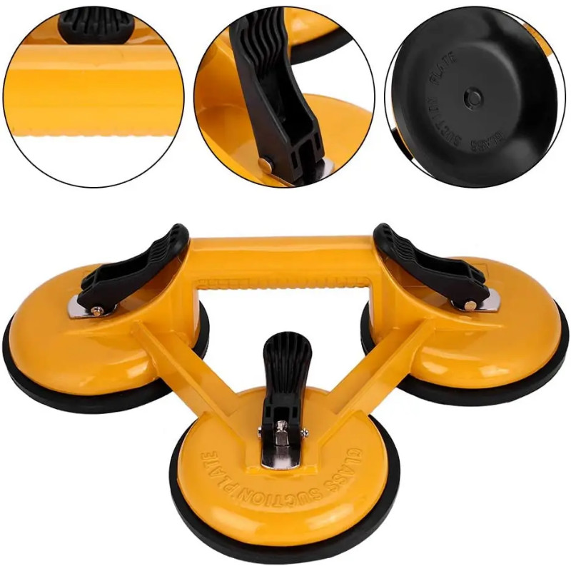 Adjustable 2/3 Head Splicing Vacuum Suction Cup Glass Lifter for Glass Tiles Mirror Granite Lifting