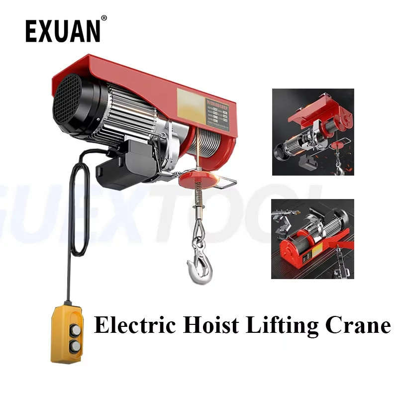 Electric Hoist Lifting Crane Cable Hoist Winch For Boat Car Garage Elevator With Wired Remote Contr