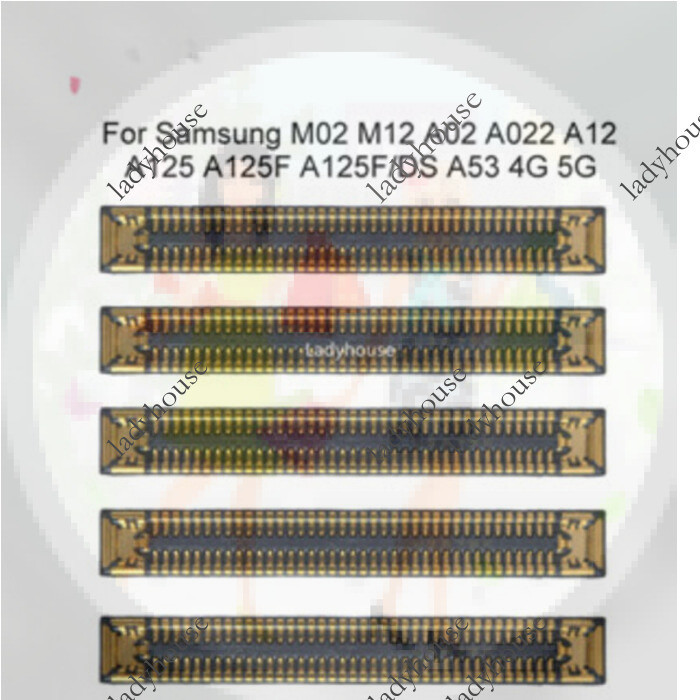 5/100pcs 78Pin จอแสดงผล LCD FPC Connector On MainBoard สําหรับ Samsung Galaxy M02 M12 A02 A022 A12 A125 A125F A125F/DS A53 5G