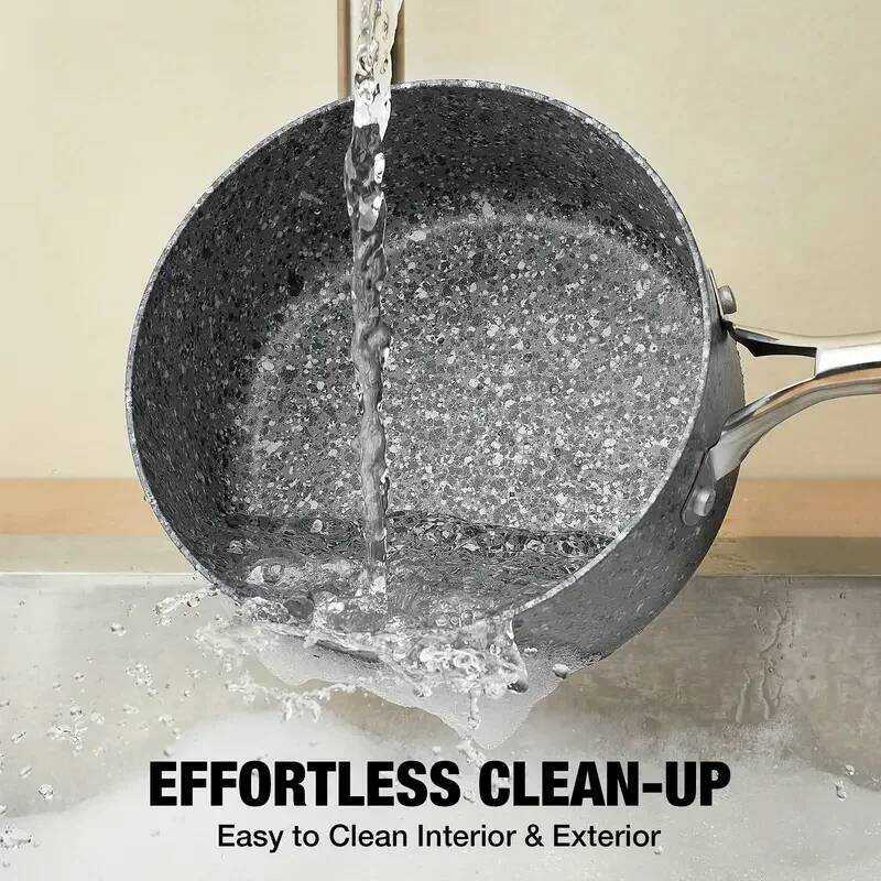 C HLAFRG 1 Quart Small Sauce Pan With Lid, Granite Nonstick Saucepan 1 Quart, Small Sauce, 1 Qt Wit