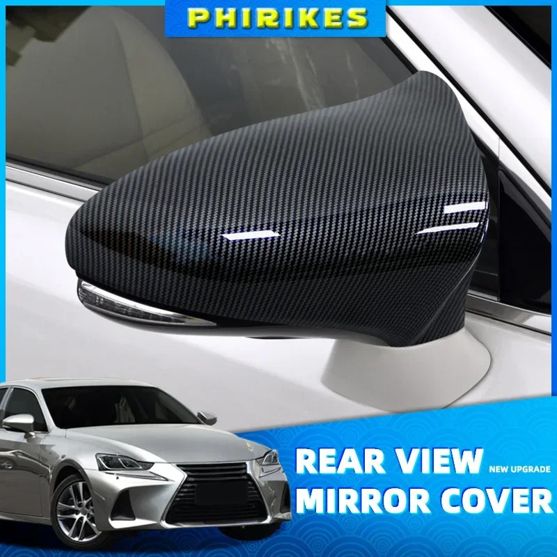 New 2x Rearview Mirror Cover Wing Side Mirror Cap for Lexus IS200 IS250 IS300 IS350 2013-2020 M Sty