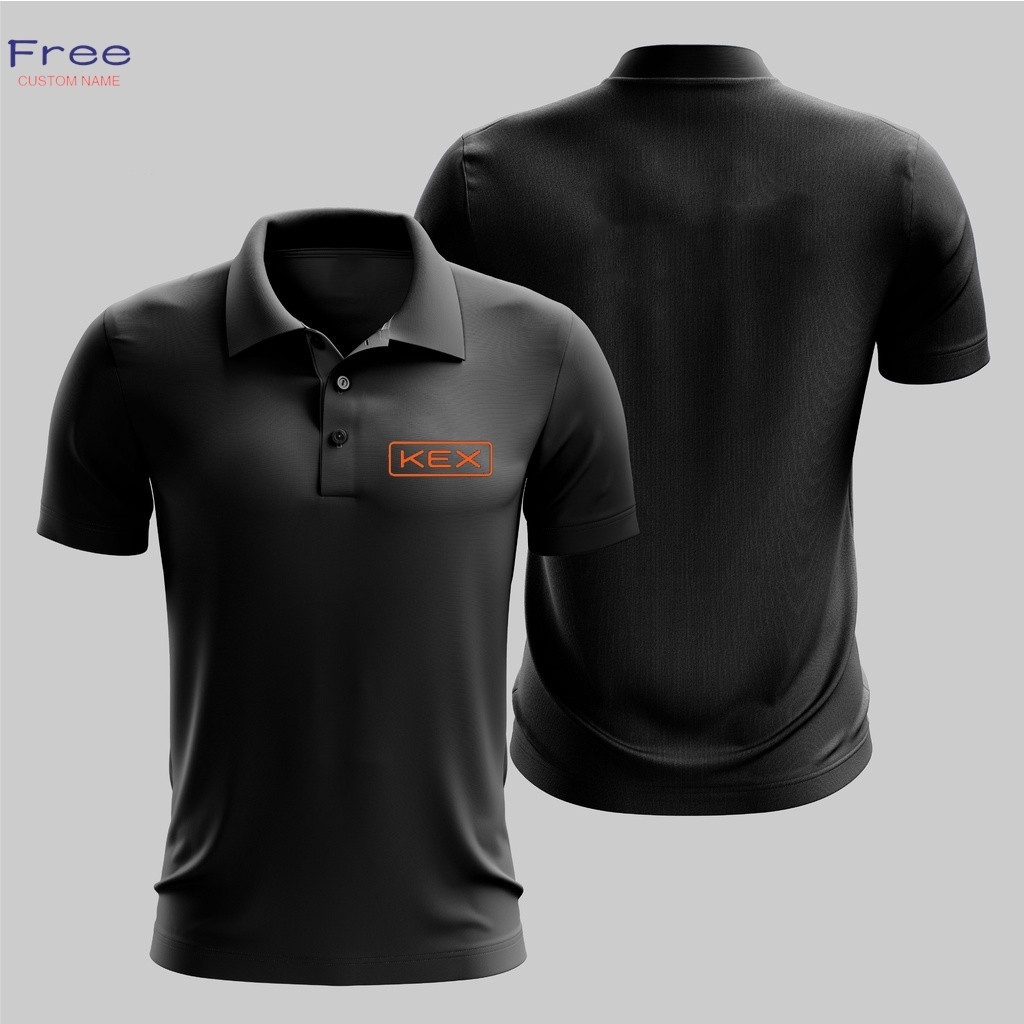 KEX EXPRESS ชุดเครื่องแบบเสื้อโปโลไมโครไฟเบอร์คอปกเสื้อยืด Unisex