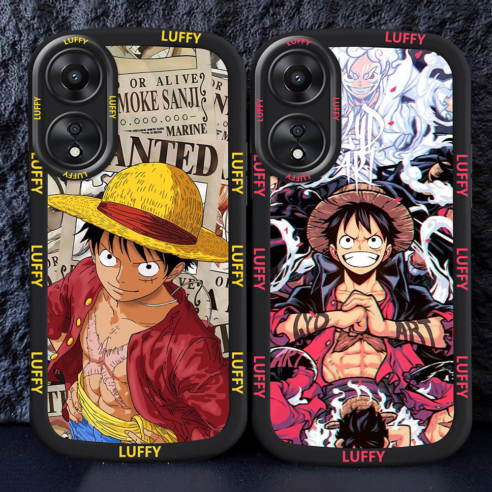 อ่อนนุ่มเคสโทรศัพท์หรับ OPPO A18 A38 A17 A78 A58 5G M19 One Piece Luffy