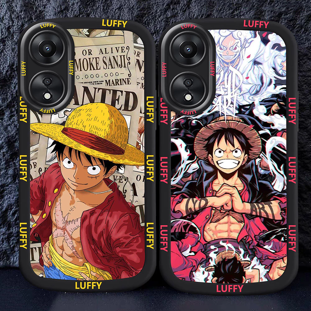 อ่อนนุ่มเคสโทรศัพท์หรับ OPPO A18 A38 A17 A78 A58 5G M19 One Piece Luffy