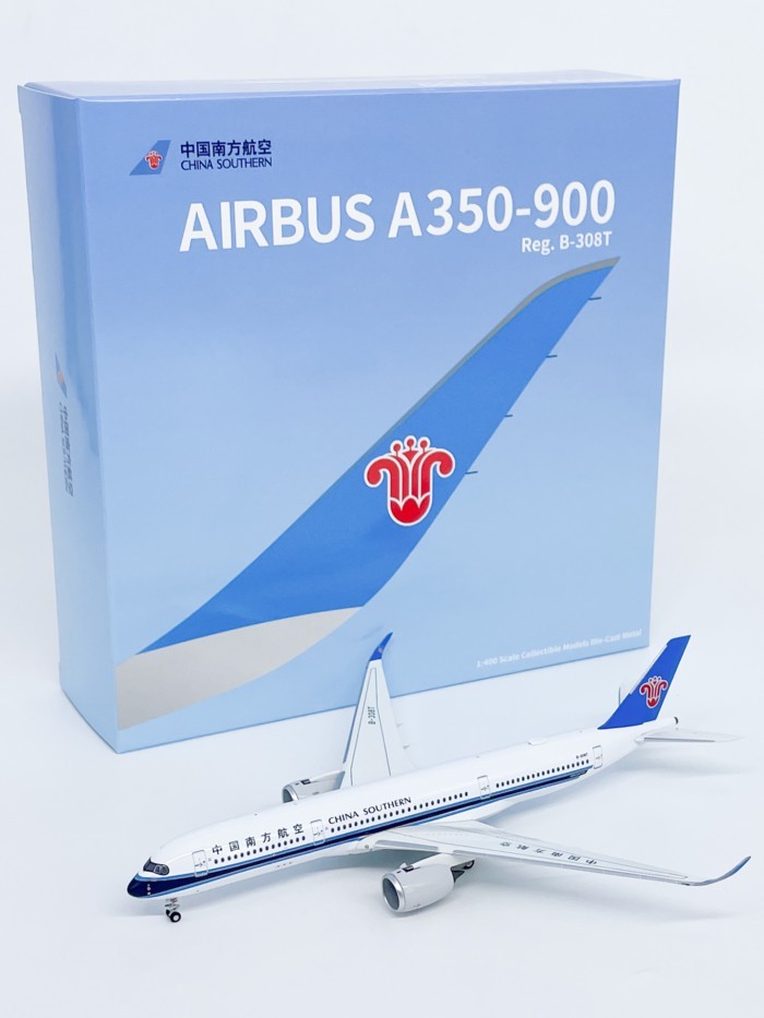 1: 400 South Airlines A350-900 เครื่องบินรุ่น B-308T โลหะผสมเครื่องบินรุ่นเครื่องประดับ NG