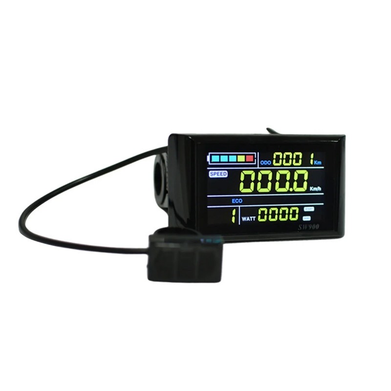 SW900 Colour Screen Ebike LCD Display 24V/36V/48V/60V/72V E-Bike LCD Meter Panel Display Ebike Acce
