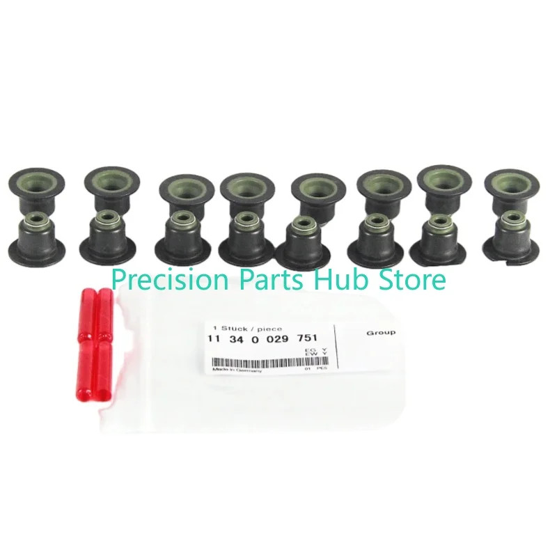 OEM 11340029751 16PCS Intake Valve Oil Seals For BMW N62 N63 N45 N46 E53 E60 E61 E63 E64 E65 E66 E6
