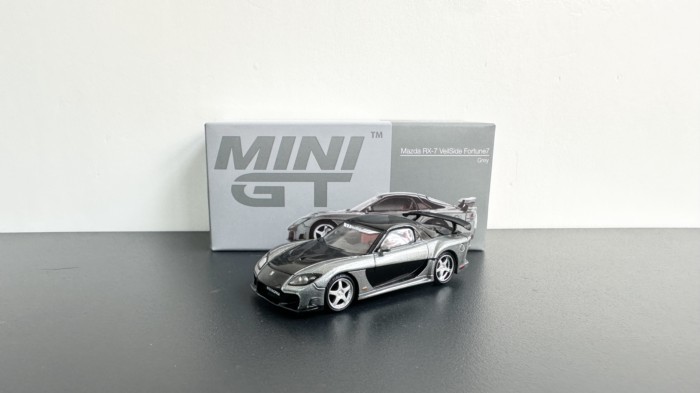 1: 64 MINIGT #1057 โมเดลรถโลหะผสม Mazda RX-7 VeilSide Fortune7