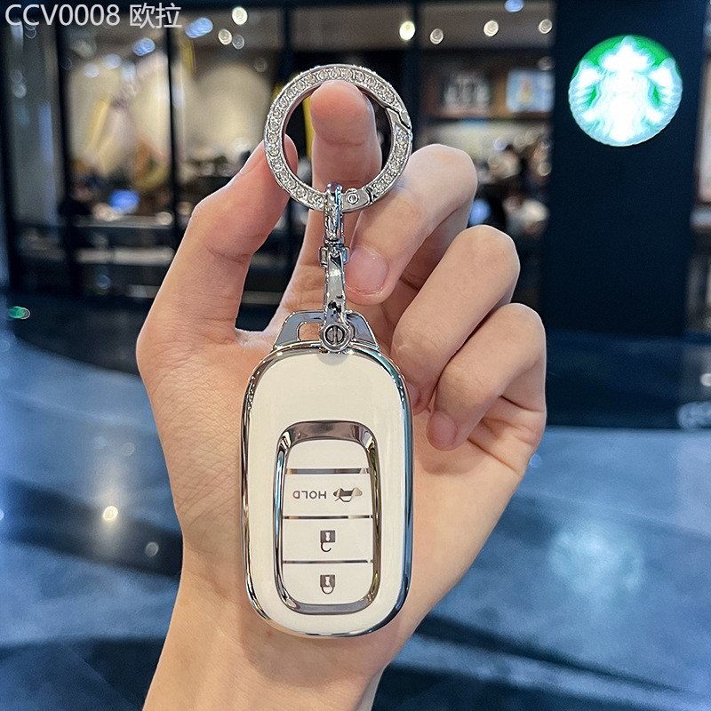 【2024 -2025】 รูปภาพที่ใช้งานได้ xrv ฝาครอบกุญแจสำหรับผู้หญิง 2023 ใหม่ crv binzhi zrv หัวเข็มขัดรถเ