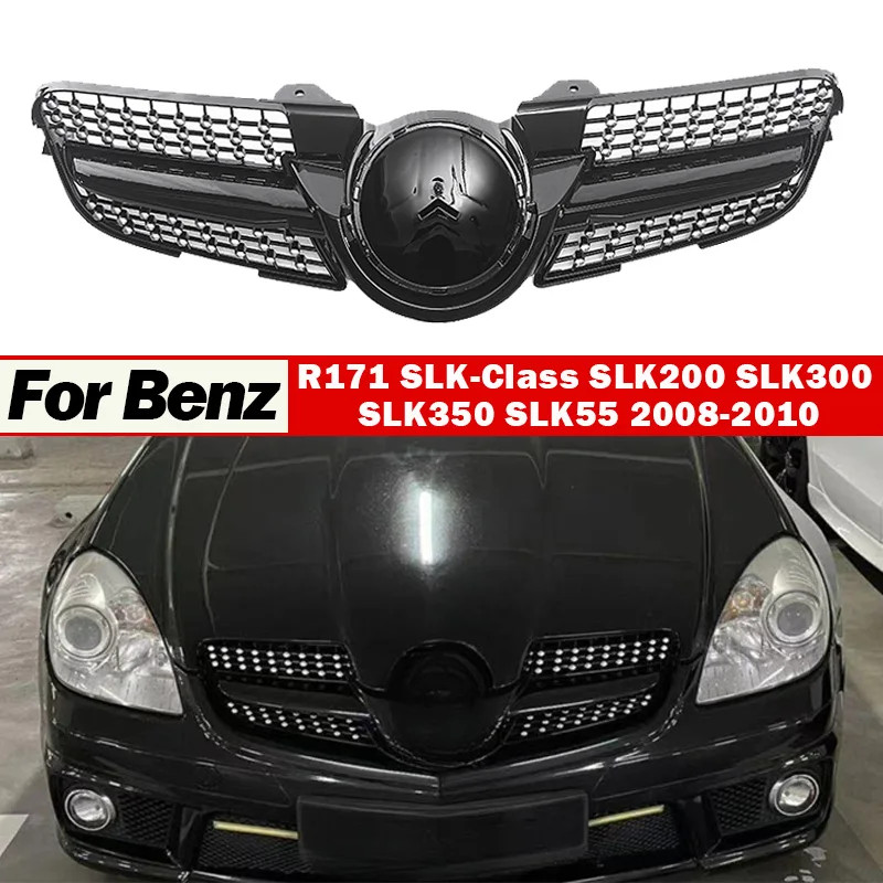 Front Racing Grill Modified for Mercedes Benz R171 SLK-Class SLK200 SLK300 SLK350 SLK55 2008-2010 G