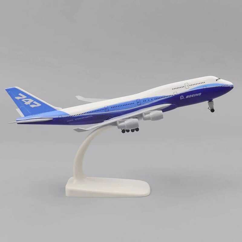 C 20Cm Boeing 747 Plane Airplane Model Aircraft Metal Diecast Planes W Wheels Original B747 Toys Ai